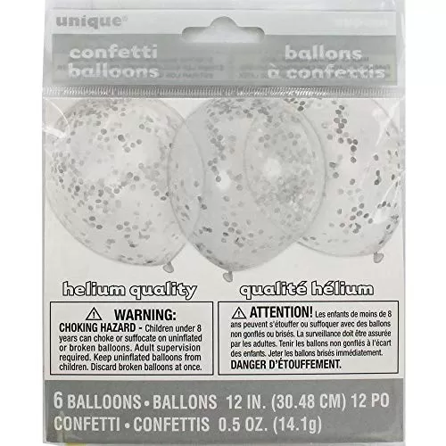 12" Confetti Balloons 6Ct, 5 image