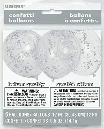 12" Confetti Balloons 6Ct, 2 image
