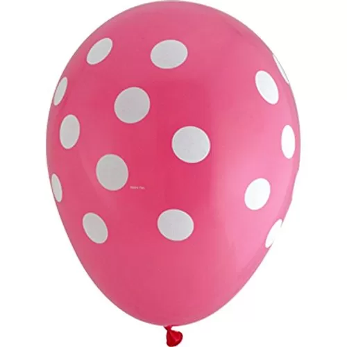 Awesomedaysin XL Polka Dots Balloon Pack of 25 Pcs (Pink), 4 image