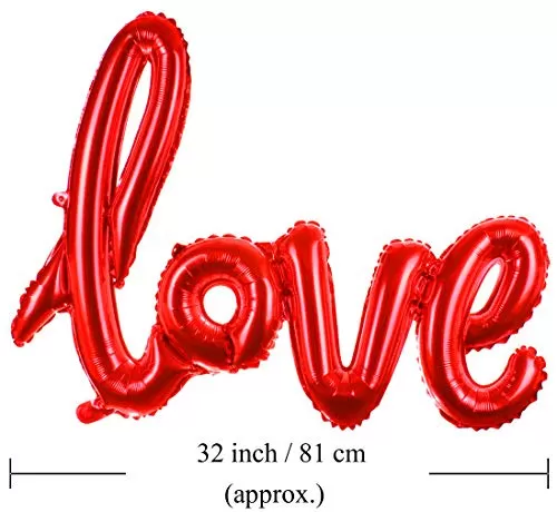Love Balloon for Valentine Balloon / Anniversary / Marriage Party Decoration - Red, 2 image