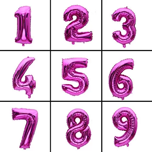 3 Number foil Balloon (Three) 3 Number Balloons for Brthday 3 Number Brthday Number 3 Balloons for Brthday - Pink, 4 image