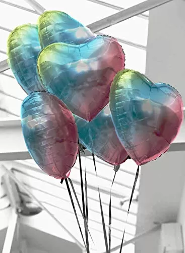 Foil Balloons for Brthday Decoration Balloon Decoration hert Shaped Balloon for Decoration Anniversary Small Shower Valentine - Pack of 10, 4 image