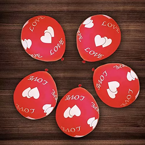 Love Balloons for Decoration hert Shape Balloons for Decoration Balloons for Decoration Valentines Day Decoration Items - Red, 3 image