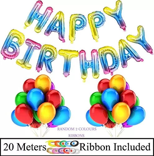 Happy Brthday Letter Foil Balloons Decoration, 2 image