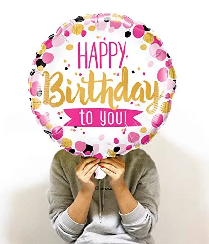 (Pack of 9) 18 Inch Happy Brthday To You Round Foil Balloons / Happy Brthday Balloons For Decoration / Brthday Party Supply / Foil Balloon Happy Brthday / 1st Brthday Party Props / Happy Brthday foil Balloon / Balloons for Decoration - Multi, 5 image