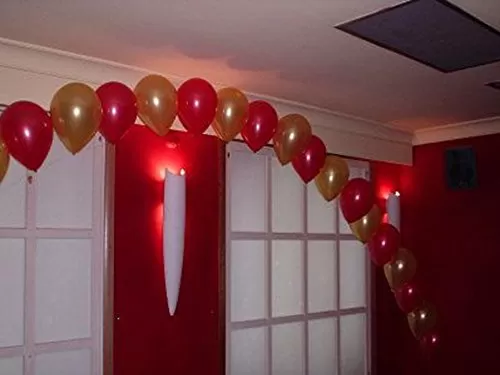 (Pack of 50) Metallic Balloons Golden & Red for Brthday Decoration Decoration for Weddings Engagement Small Shower 1st Brthday Anniversary Party Princess Theme Brthday Party supplies Office Party, 2 image