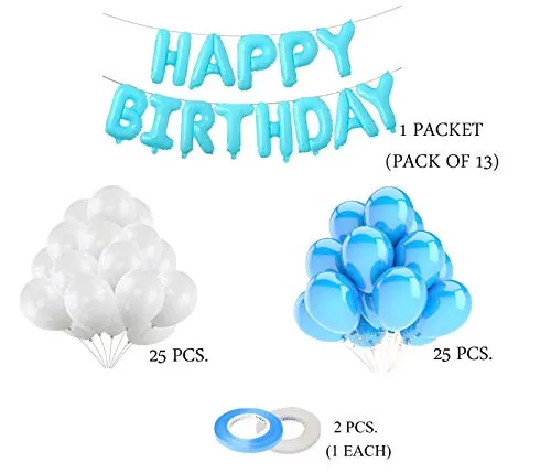 Happy Brthday Letter Foil Balloons Decoration, 6 image