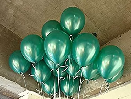Metallic Balloons (Dark Green_10 Inch_Pack Of 100), 4 image