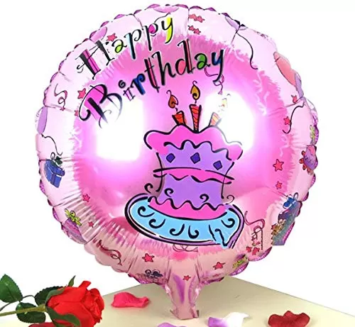 (Pack of 2) 17 Inch Happy Brthday Round Foil Balloons / Happy Brthday Balloons for Decoration / Brthday Theme Party Decorations, 4 image