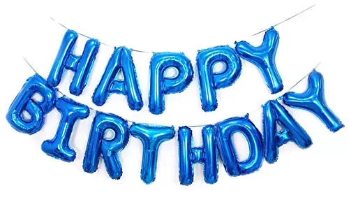 Happy Brthday Letter Foil Balloons Decoration, 4 image