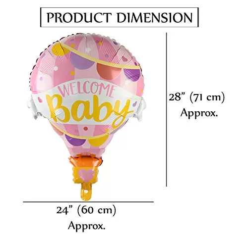 Welcome Small Girl Decoration Foil Balloon Small Shower Decoration Material Set Combo 1st Brthday Decoration Newborn Small Party Small Shower Party for Girls - Pink, 2 image