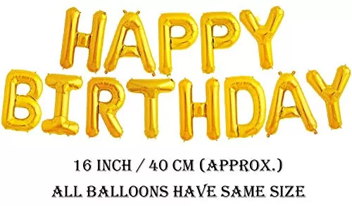 Happy Brthday Foil Balloons with Matching Tassel / Happy Brthday Set / Brthday Decoration Items Combo, 6 image