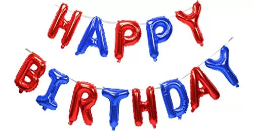 Happy Brthday Letter Foil Balloons Decoration, 4 image