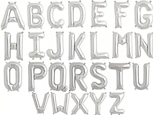(30 inch) Foil Alphabet Balloon Wedding Party Event Small Shower Brthday Party Decor Letter " I " Silver, 2 image