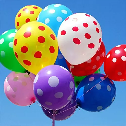 (Pack Of 30) Polka Dots Balloons Multicolor, 2 image