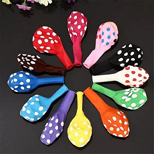 (Pack Of 30) Polka Dots Balloons Multicolor, 6 image