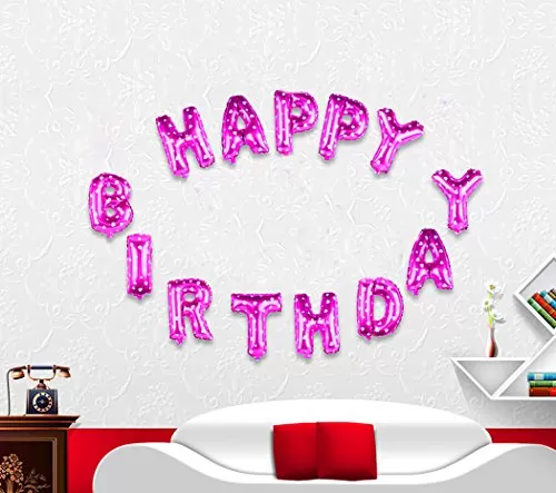 A Happy Brthday Letter Foil Balloons (Pink), 2 image