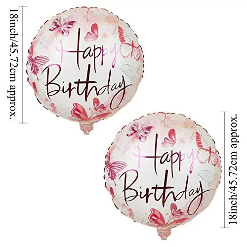 (Pack of 2) Happy Brthday Foil Balloons Happy Brthday Balloons for Decorations Brthday Decoration Items - Multi, 6 image