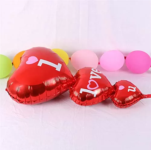 I Love u Foil Balloon for Valentine Balloon / Anniversary / Marriage Party Decoration - Red, 6 image