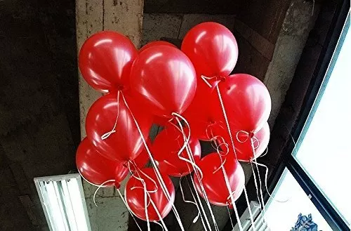 - 10 inch ( Pack of 200 ) Red Metallic Balloons for Brthday Decoration Decoration for Weddings Engagement Small Shower 1st Brthday Anniversary Party Bachelors Party Office Party Diwali, 2 image
