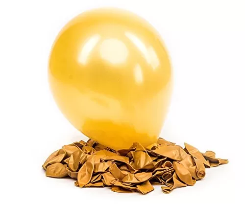 Metallic Balloons (Light Golden_10 Inch_Pack Of 50), 6 image