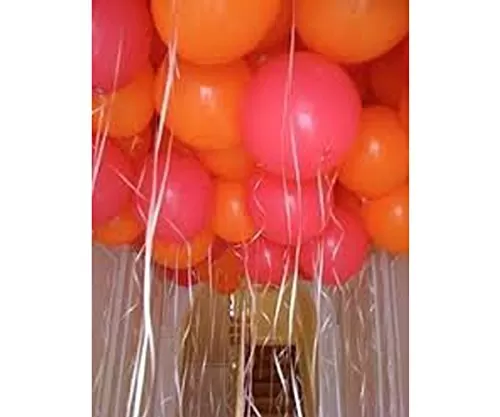 (Pack of 50) Metallic Balloons Pink & Orange for Brthday Decoration Decoration for Weddings Engagement Small Shower 1st Brthday Anniversary Party Princess Theme Brthday Party supplies Office Party, 2 image