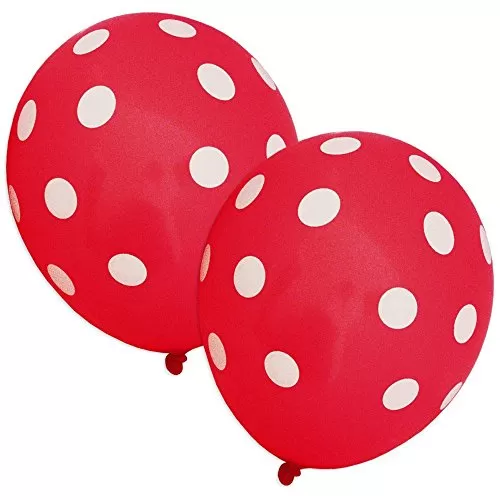 10 Inch (Pack of 50) Polka Dot Balloons for Brthday Decoration Decoration for Weddings Engagement Small Shower 1st Brthday Anniversary Party Theme Party Office Party - Red, 4 image