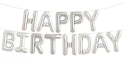 Happy Brthday Letter Foil Balloons Decoration, 5 image