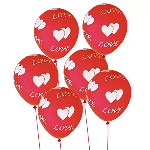 Love Balloons for Decoration hert Shape Balloons for Decoration Balloons for Decoration Valentines Day Decoration Items - Red, 4 image