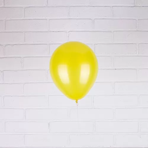 Metallic Balloons (Yellow_10 Inch_Pack Of 100), 4 image
