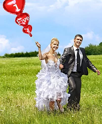 I Love u Foil Balloon for Valentine Balloon / Anniversary / Marriage Party Decoration - Red, 4 image
