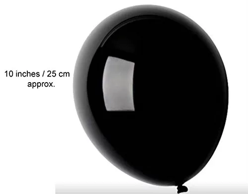 Metallic Balloons (Black_10 Inch_Pack Of 200), 3 image
