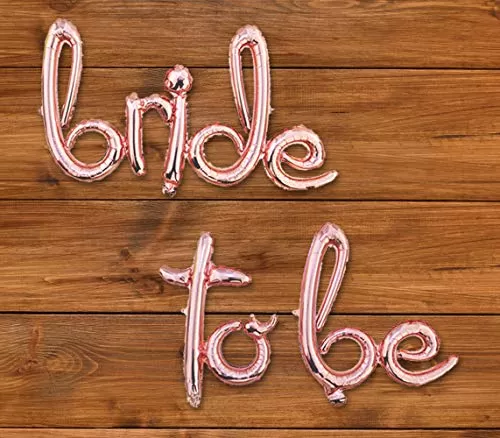 Bride to BE Foil Balloon Bride to be Props for Wedding Bride to Be Decorations Bride to Be Props for Bachelorette Party Bridal Shower Decor - Rosegold, 4 image