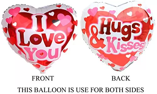 (Pack of 2) hert Shape Foil Balloon for Valentine Decoration / Anniversary Decoration Ballons / Engagement Decoration Balloon / hert Shaped Balloons - Red, 2 image