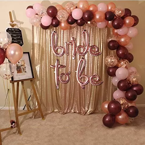 Bride to BE Foil Balloon Bride to be Props for Wedding Bride to Be Decorations Bride to Be Props for Bachelorette Party Bridal Shower Decor - Rosegold, 2 image