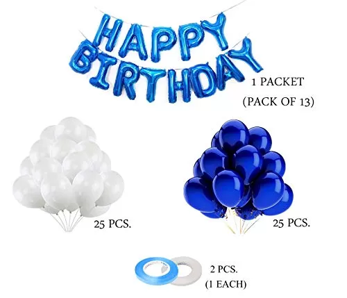 Happy Brthday Letter Foil Balloons Decoration, 5 image