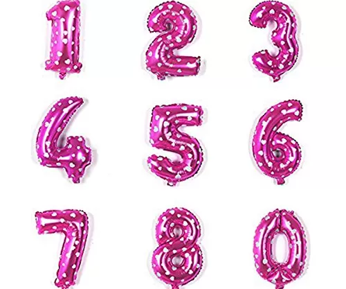 2 (Two) Number Foil Balloon For Brthday Party Decoration/ Engagement Anniversary Party Decoration 17" Inch - Pink, 3 image