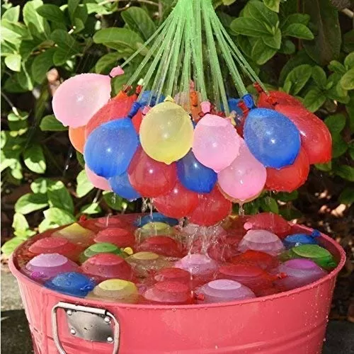 Magic Balloon Water Balloons Mix Color Crazy Quick Fill in 60 Seconds Set of 6 with 1 Universal tap Adapter (222 Balloons), 3 image