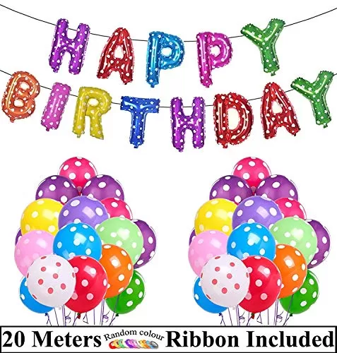 Happy Brthday Balloon letters Happy Brthday Foil Balloons Combo Balloons for Brthday Party Decoration Happy Brthday Balloon Letters Happy Brthday Foil Balloons Happy Brthday Foil Balloons Combo - Multi, 2 image