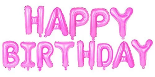 A Happy Brthday Letter Foil Balloons (Pink), 4 image