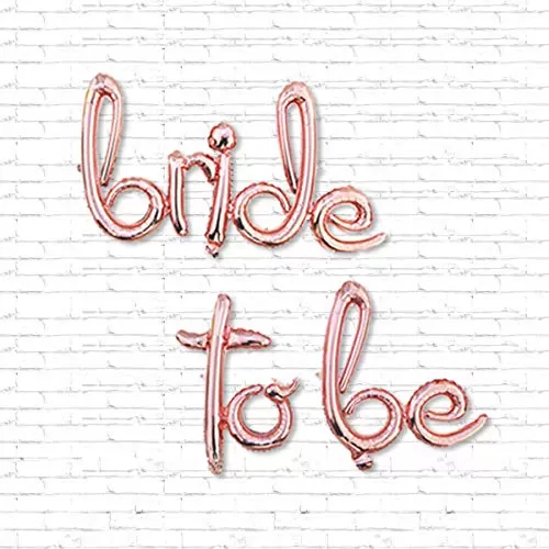 Bride to BE Foil Balloon Bride to be Props for Wedding Bride to Be Decorations Bride to Be Props for Bachelorette Party Bridal Shower Decor - Rosegold, 5 image