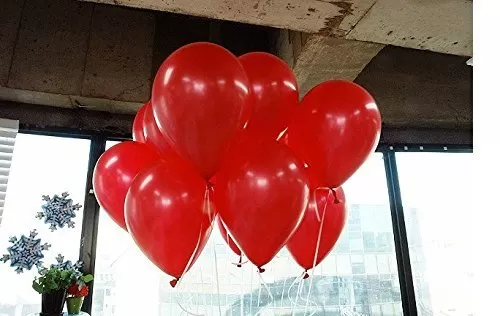 Metallic Balloons (Red_10 Inch_Pack of 100 ), 3 image