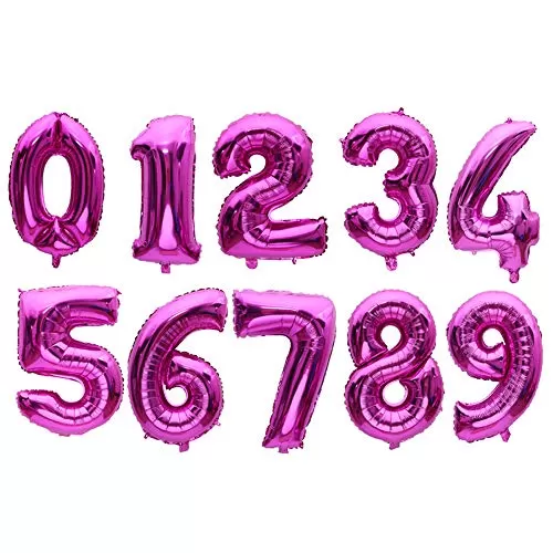 Number 6 Balloon Number 6 foil Balloon Six Number Balloon for Brthday Party Decoration Engagement Anniversary Party Decoration - Pink, 4 image