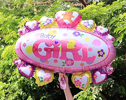 26 Inch (Pack of 2) Small Shower Balloons for Decoration / Small Girl Foil Balloons for Small Shower/ Brthday Party Decoration., 3 image