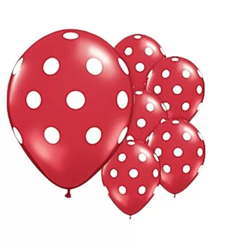 10 Inch (Pack of 50) Polka Dot Balloons for Brthday Decoration Decoration for Weddings Engagement Small Shower 1st Brthday Anniversary Party Theme Party Office Party - Red, 3 image