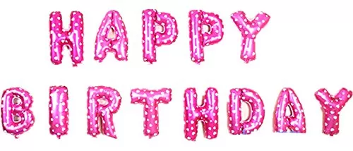 A Happy Brthday Letter Foil Balloons (Pink), 3 image