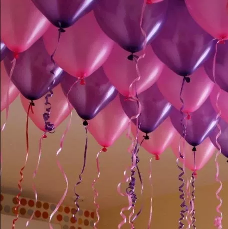 Products HD Metallic Finish Balloons for Brthday / Anniversary Party Decoration ( Purple Pink ) Pack of 50, 3 image