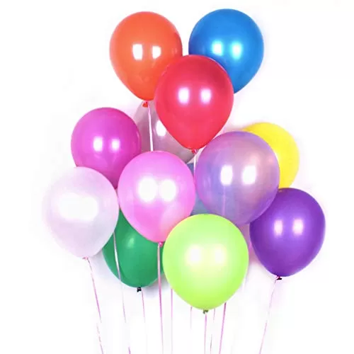 Pack of 100 Metallic Balloons for Brthday Decoration (Multicolor), 2 image
