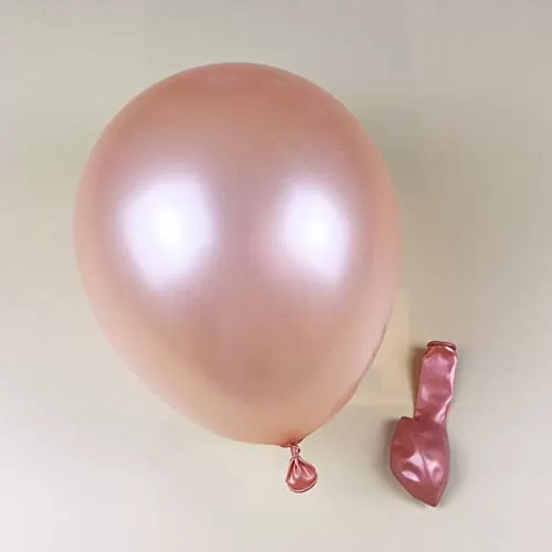 Products HD Metallic Finish Balloons for Brthday / Anniversary Party Decoration ( Rose Gold Color ) Pack of 100, 2 image
