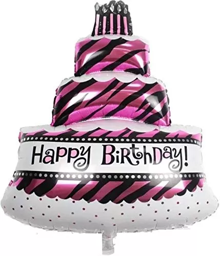 "Happy Brthday" Letters Foil Toy Balloons Cake Set, 2 image